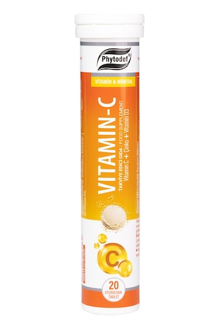 Vitamin C Çinko Vitamin D3 Portakal Aromalı Efervesan Tablet 5 x 20 Adet 