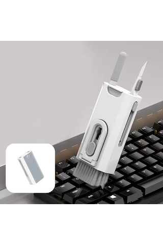 Çok Fonksiyonlu Apple Uyumlu AirPods / Bluetooth Kulaklık Fırçalı Temizleme Kalemi Kiti Q8 001