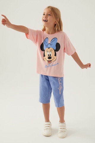 Minnie Mouse Smile Somon Kız Çocuk Kapri Takım 5274-42767 Somon