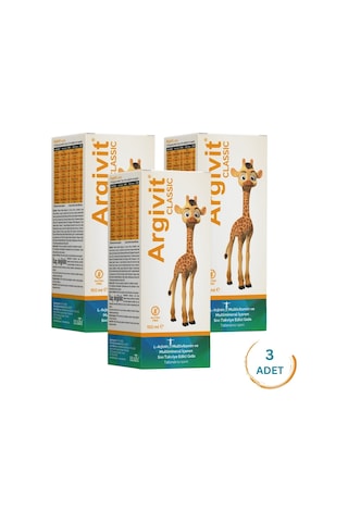 Argivit Arjinin İlaveli Multivitamin Surup 3 x 150 ML