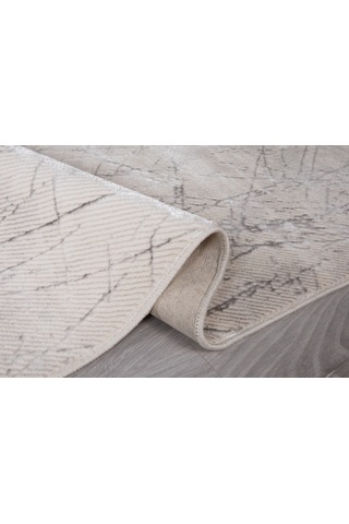 My Evilla Modern Dekoratif Star Seri Krem Gri Dokuma Halı Star4106c