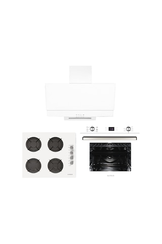 Alveus Baker MFA 627 - GLS 640 - MOD F17 Beyaz Ankastre Set