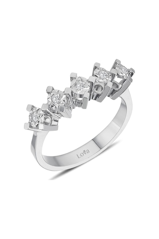 Lova 1 Karat Efektli Pırlanta Beştaş Yüzük - 1070099