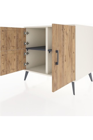 Kronos Şifonyer 2 Raflı 3 Kapaklı 88x59x80 Aytaşı-çam/antrasit Çam/antrasit