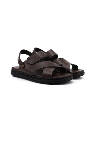 Gönderi(R) Gönderi R Erkek Kahverengi Hakiki Deri Comfort Sandalet Dyma73142823