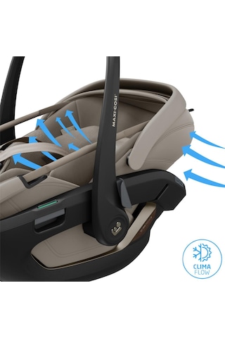 Maxi-cosi Coral Slidepro Isofix Bazalı 360 Dönebilen Tam Yatabilen Modüler 0-13 Kg Ana Kucağı Sand