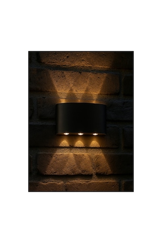 Bs Light Schuar 8011 Haiti Aplik 3+3 Dekoratif Çift Yönlü Aplik 10w 3200k Sarı Elektrikli Pil İle Çalışmaz Siyah