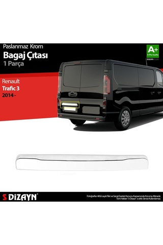 Renault Trafic Krom Bagaj Çıtası Çift Kapılı 2014 Üzeri