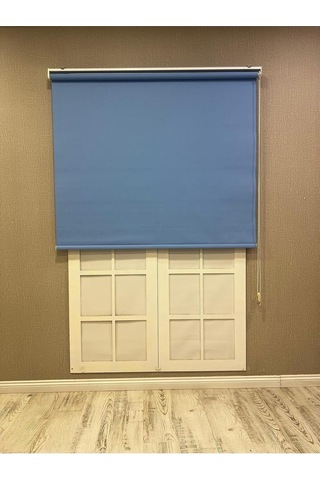 Genel Güneşlik Düz Stor Perde İthal Mat Polyester, Koyu Mavi, 120 X 260