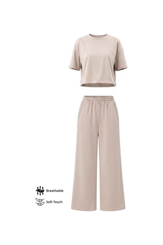 Cottonhıll Premium - Sway Collection Vizon Modal Kadın Eşofman Takımı