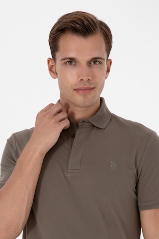 U.s. Polo Assn. Erkek Vizon Tişört Basic 50306015-vr052 Vizon