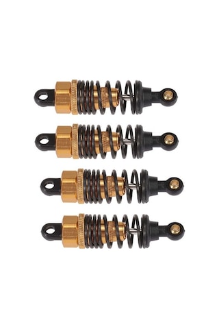 Besthome1 1:10 Rc Yarış Arabası İçin 4 Adet Metal Amortisör Seti, Yüksek Performanslı, Altın Renk