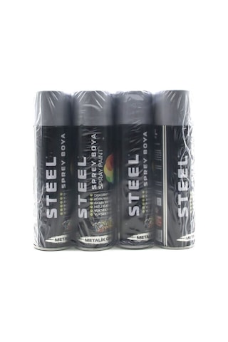 Steel Ck-4879 Siyah Sprey Boya 200ml- 12'li Paket
