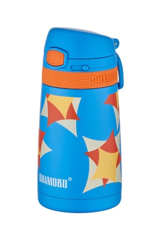 Shamobo 2li Set Pipetli Çelik Termos 350ml -6 Saat Isı Yalıtımı- mavi