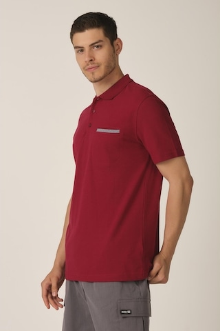 Alexander Gardi Alexandergardı Polo Yaka Erkek T-shirt Cas442940 Bordo