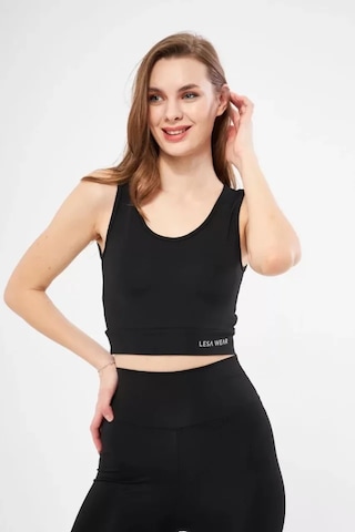 Nnstartshopping Kolsuz Dalgiç Baskılı Crop - Siyah Siyah