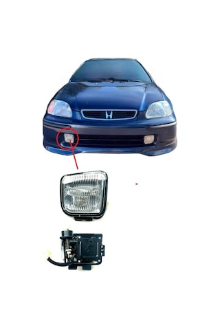 Honda Civic Sis Far Lambası Sağ 1996-1997-1998 Beyaz Ampullu