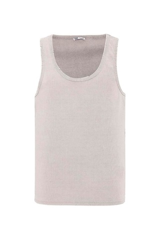 Vamos Yıkamalı Tank Top Kaşkorse Atlet Taş