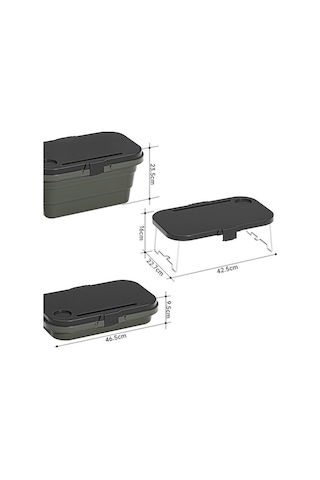 Dancemonkey Kamp Su Taşıma Sepeti Piknik Sepeti Açık Katlanır Kutu Masa Olarak Kullanılabilir Rastgele Renk Çok Renkli