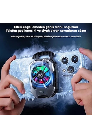 Memo Dla8 Cep Telefon Soğutma Fanı Radyatör Soğutucu Rgb Led Işıklı- 5775