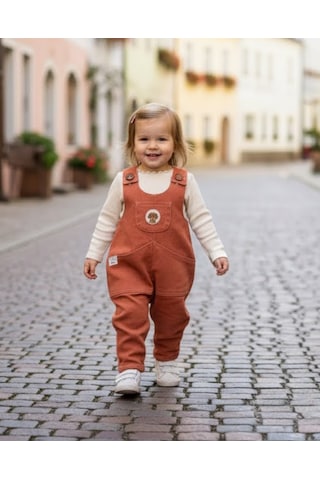 Bebe Çocuk Oversize Tulum Tarçın