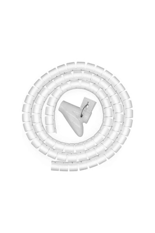 1 Metre Spiral Kablo Düzenleyici - Beyaz Renk