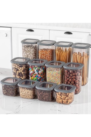 Qlux Colony Kare Saklama Kabı - 550 Ml Gri