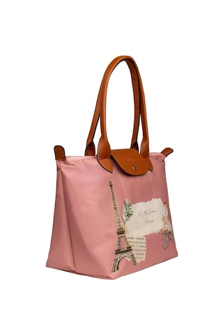 Dogo Kadın Vegan Pembe Large El Çantası - A Little Paris Always Tasarım Multicolor