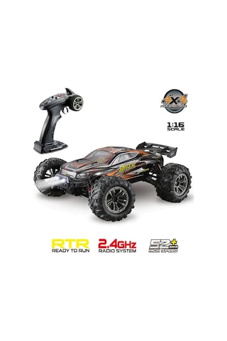 Xinlehong 1:16 Brushless Uzaktan Kumandalı Yüksek Hızlı Rc Araba 52km/s 2.4ghz 4wd Usb Şarj Turuncu Çok Renkli