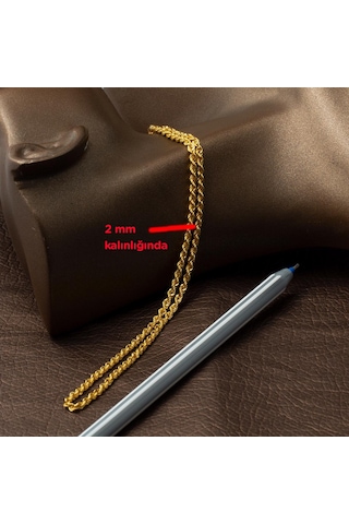 Bilezikci Burma 8 Ayar Altın Zincir 45 CM 8hl452