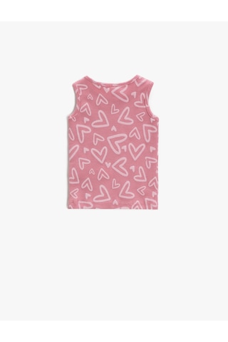 Koton Baskılı Atlet Pamuklu Pembe Desenli 1ymg39277ok