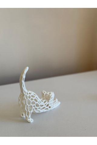 2 Adet Kedi Modeli Dekoratif Obje Plastik