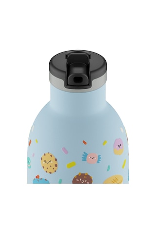 Clima Bottle Sweet Friends Pipetli Paslanmaz Çelik Termos 330 Ml Açık Mavi