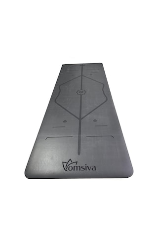 Profesyonel Yoga Matı 5 Mm Pu- Rubber Hiza Serisi Gri Terli Eller De Kaydırmaz Gri