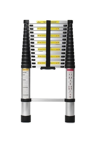 Ebax 3,8 Mt 13 Basamaklı Uzayan Alüminyum Teleskopik Merdiven