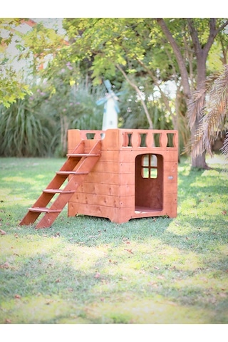 Mandu Ahşap Dublex Köpek Kulübesi Teraslı