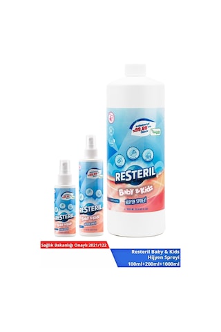 Resteril Alkolsüz Bebek - Çocuk Oyuncak Dezenfektan Hijyen Spreyi 1 L
