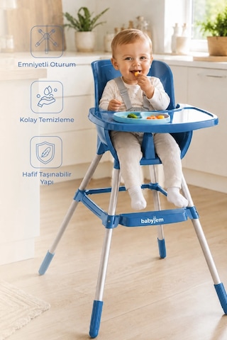 Babyjem XSoft Mama Sandalyesi İndigo Mavi