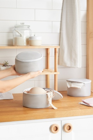 Ocean Home Textile 3'lü Gri Renk İç Çamaşırı Yıkama Filesi Set