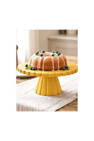 Kek Pasta Sunum Standı Cupcake Standı 20 Cm Sarı