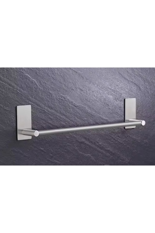 Havluluk Dik Rozetli 52cm Yapışkanlı Paslanmaz Çelik Krom Rengi Krom