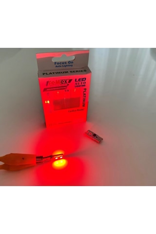 Femex Ampul Platinum Kırmızı T10 4 Smd 3030 Chip Led Aktif Canbus