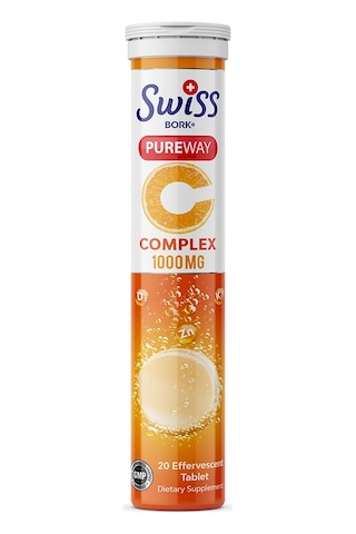 Swiss Bork C Vitamini 1000 Mg Çinko D3 K2 İçeren 20 Efervesan Tablet