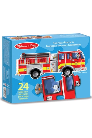 Melissa&Doug Dev Yer Yapbozu- İtfaiye Aracı 24 Parça