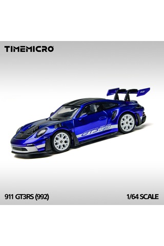Timemicro Porsche 911 Gt3 Rs 992 San Marino Blue 1/64 Diecast Model Araba Mavi