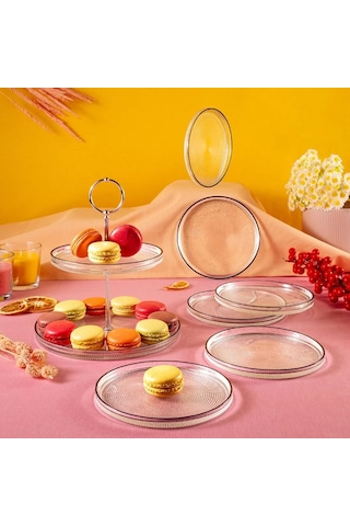 Fecra Loren 7 Parça Servis Ve Sunum Seti Siyah Fileli