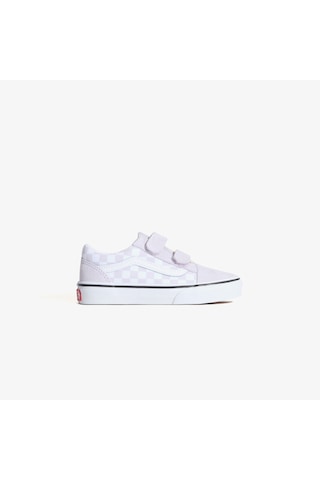 Vans Old Skool V Checkered Çocuk Mor Sneaker Vn000cyaemy1 Mor
