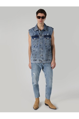 Colin'S Rahat Kesim Mavi Erkek Jean Yelek Cl1062452_Q1.V1_Dn10125