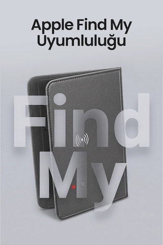Ven-dens Vd-tag008 Find My Uyumlu İnce Eşya Takip Cihazı, Cüzdan, Kartlık Ve Pasaport, Siyah