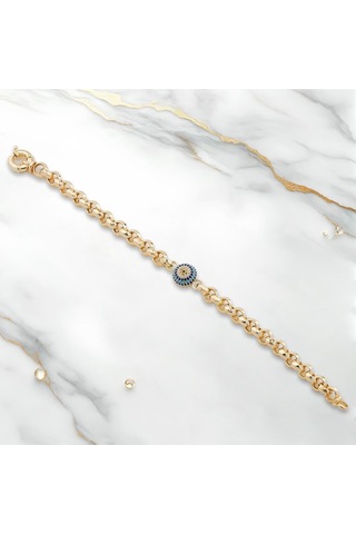 Nazarlı 925 Ayar Gümüş Hallow Bileklik